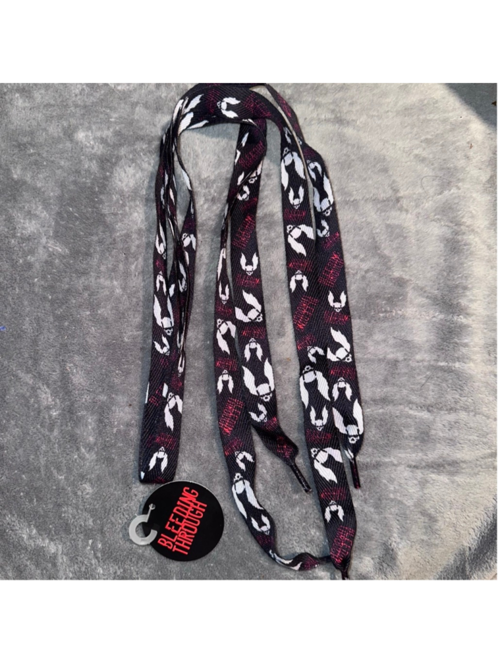 NOS 2006 Hot Topic Bleeding Through Metalcore Wide Shoe/Boot Laces 44” Long